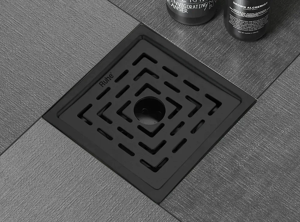Las características del desagüe de piso Grid Square.
