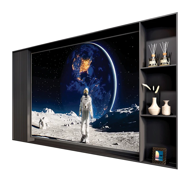 Gabinete de pared para sala de estar de acero inoxidable