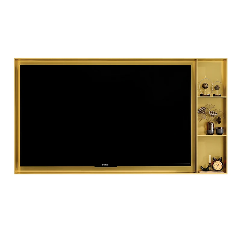 Mueble de televisión de acero inoxidable
